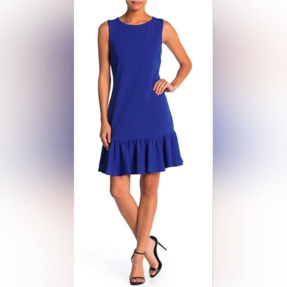 Betsey Johnson Cobalt Blue Ruffle Mini Dress